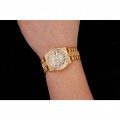 Rolex Day-Date Diamond Pave Dial Gold Diamond Bracelet 1453956