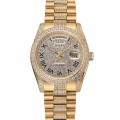 Rolex Day-Date Diamond Pave Dial Gold Diamond Bracelet 1453956