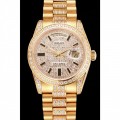 Rolex Day-Date Yellow Gold Diamond Pave