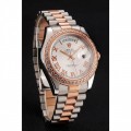 Rolex Day-Date Diamonds Bezel White Dial Rose Gold And Staineless Steel Bracelet 1454108