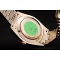 Rolex Day-Date Gold Stainless Steel Ribbed Bezel Black Dial 41998