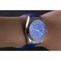 Rolex Day-Date Oyster Collection Blue Leather Band 621490