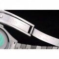 Rolex DayDate Stainless Steel Ribbed Bezel Silver Dial 41995
