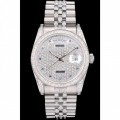 Rolex DayDate Diamond Plated Stainless Steel Bracelet Diamond Plated Dial 41985