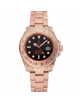Rolex Submariner Skull Limited Edition Black Dial Rose Gold Case And Bracelet 1454086