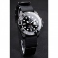 Rolex Submariner Pro-Hunter Black Fabric Strap Black Dial