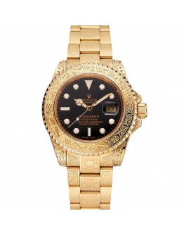 Rolex Submariner Skull Limited Edition Black Dial Gold Case And Bracelet 1454071