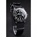 Rolex GMT Master II Pro-Hunter Black Fabric Strap Black Dial