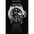 Rolex GMT Master II Pro-Hunter Black Fabric Strap Black Dial