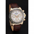 Rolex Cosmograph Daytona Gold Case White Dial Brown Leather Bracelet 622633 Rolex Cosmograph Daytona Gold Case White Dial Brown Leather Bracelet 622633