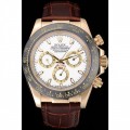 Rolex Cosmograph Daytona Gold Case White Dial Brown Leather Bracelet 622633 Rolex Cosmograph Daytona Gold Case White Dial Brown Leather Bracelet 622633