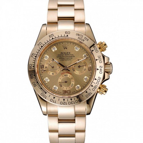 Rolex Cosmograph Daytona Brown Dial Diamond Numerals Gold Case And Bracelet 1454245 Rolex Cosmograph Daytona Brown Dial Diamond Numerals Gold Case And Bracelet 1454245
