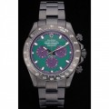 Rolex Daytona Black Ion Plated Tachymeter Black Stainless Steel Strap Green Dial 80246