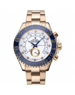Rolex Yacht-Master II White Dial Blue Bezel Gold Bracelet 622271
