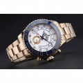 Rolex Yacht-Master II White Dial Blue Bezel Gold Bracelet 622271