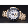 Rolex Yacht-Master II White Dial Blue Bezel Gold Bracelet 622271