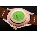 Rolex Yacht-Master Black Dial Rose Gold Case Brown Leather Bracelet 1453861