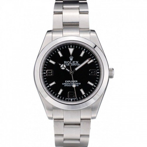Rolex Explorer Stainless Steel Bezel Black Dial 42002
