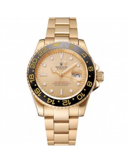 Rolex GMT Master II Gold Dial Black Bezel Gold Case And Bracelet 1453749