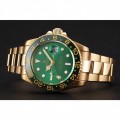 Rolex GMT Master II Green Dial And Bezel Gold Case And Bracelet 1453750