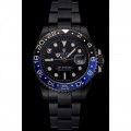 Rolex GMT Master II Black Dial Blue And Black Bezel Black PVD Case And Bracelet PR18239