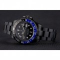 Rolex GMT Master II Black Dial Blue And Black Bezel Black PVD Case And Bracelet PR18239