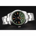 Rolex Milgauss Black Dial Orange Markings Stainless Steel Case And Bracelet